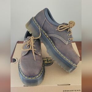 Dr. Martens Brown Leather Platform Oxfords